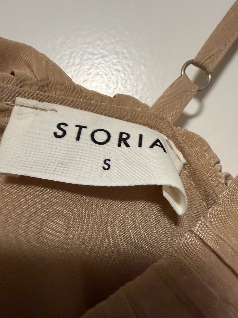 Storia Nude-Tan Slip Dress with Adjustable Straps - Picture 2 of 2